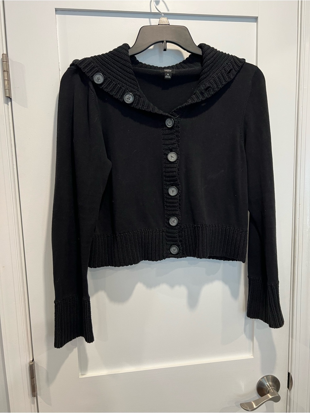 Massimo Black Button-Front Cardigan